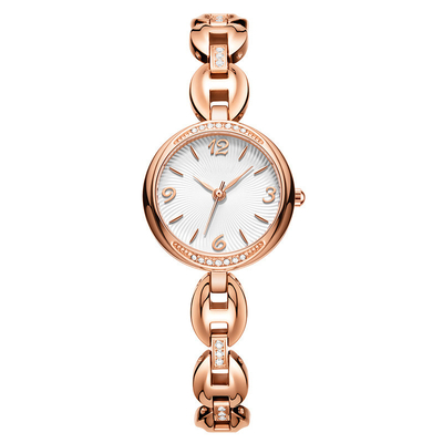 Bangle Women Quartz Wrist Watch Diamond Encrusted Jewelry Buckle