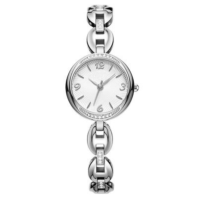 Bangle Women Quartz Wrist Watch Diamond Encrusted Jewelry Buckle