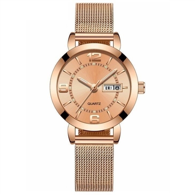 Calendar Waterproof Business Women Watch Japan Movt Womens Quartz Watch 3ATM