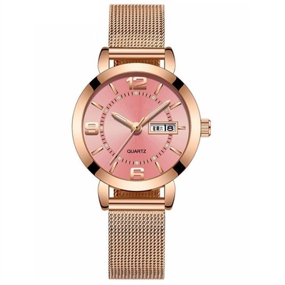 Calendar Waterproof Business Women Watch Japan Movt Womens Quartz Watch 3ATM