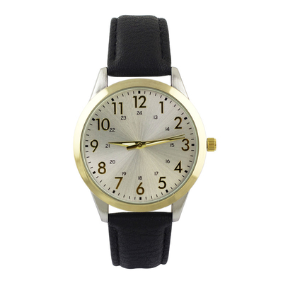 Quartz Alloy Casual Leather Watch 17mm Strap Electroplating Case For Famale