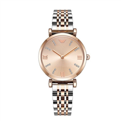 Analog Stainless Steel Quartz Watch 30mm Dia Casual Aesthetic Mirror