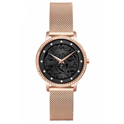 16mm Strap Genuine Diamond Quartz Watch Japanese Movement Engraved