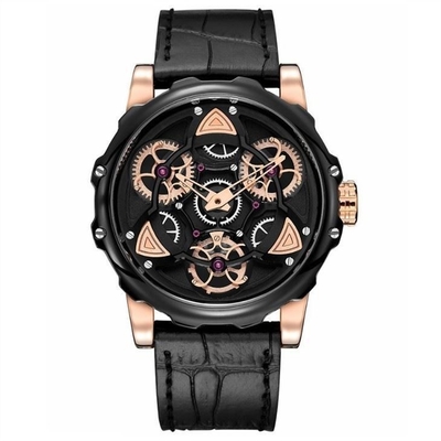 53mm Dial Men Quartz Watch Creative Versatile Leather Alloy Case