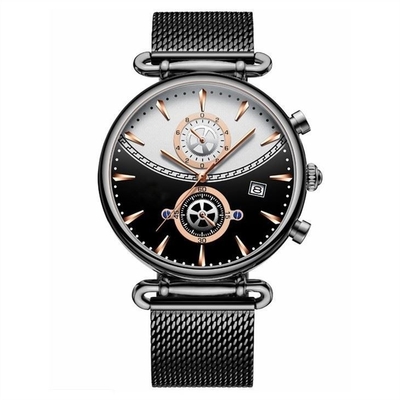 3ATM Waterproof Quartz Couple Watch Hard Alloy Date Timing 12mm Shell