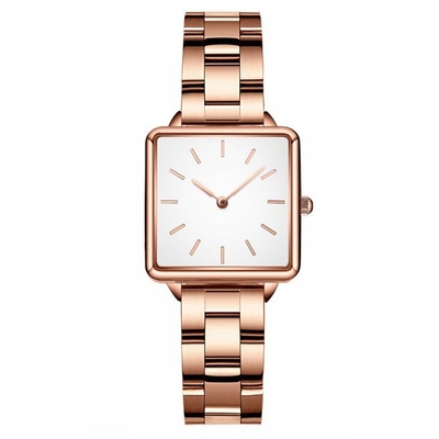 34mm Dia Women Quartz Wrist Watch Waterproof 16mm Strap Alloy Case