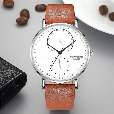 Waterproof Seal Couple Quartz Watch 20mm Strap Mineral Glass