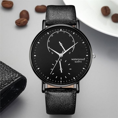 Waterproof Seal Couple Quartz Watch 20mm Strap Mineral Glass