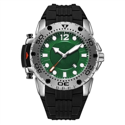 51mm Case Silicon Male Watches Pointer Display ROHS Waterproof