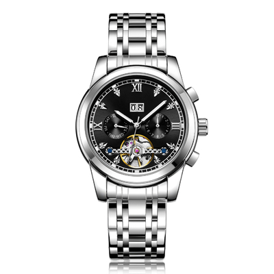 Business Timer Moonphase Men'S Tourbillon Calendar Automatic Mechanical Watch