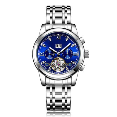 Business Timer Moonphase Men'S Tourbillon Calendar Automatic Mechanical Watch
