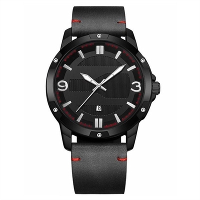 Sports Leather Alloy Quartz Wrist Watch Athleisure Belt Luminous Watch
