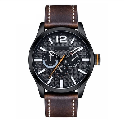 Men Fashion Sports Waterproof Quartz Watches Three Eye Large Dial Watch