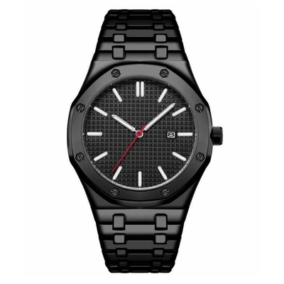 Men Stainless Steel Business Watch Waterproof Calendar Quartz Watch