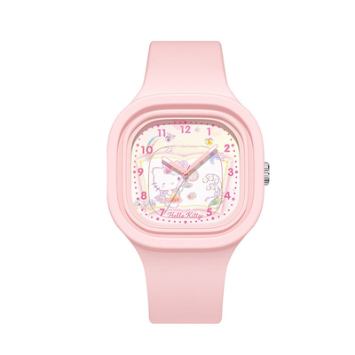 Students Silica Gel Watch Band Silicone Digital Watch 245mm Length Shock Resistant