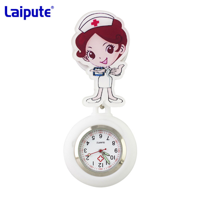 Digital Retractable Fob Watch Nurses Clip On Fob Watch Quartz Movement