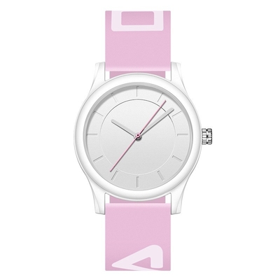 Casual Silicone Strap Watch Sports Wrist Watch 10mm Thickness Acrylic Mirror