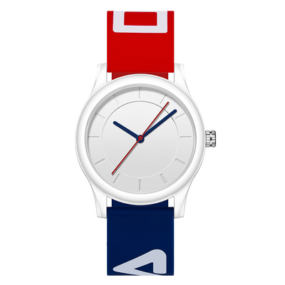 Casual Silicone Strap Watch Sports Wrist Watch 10mm Thickness Acrylic Mirror