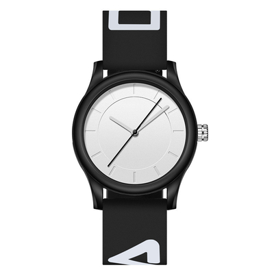 Casual Silicone Strap Watch Sports Wrist Watch 10mm Thickness Acrylic Mirror