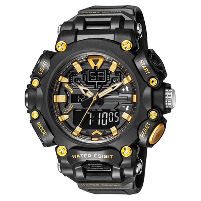 Acrylic Mirror Digital Sports Watch 50 Meters Waterproof Chronograph Wrist Watch
