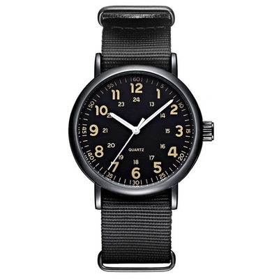 ODM Leather Band Chronograph Watch Brown Leather Strap Stainless Steel Buckle