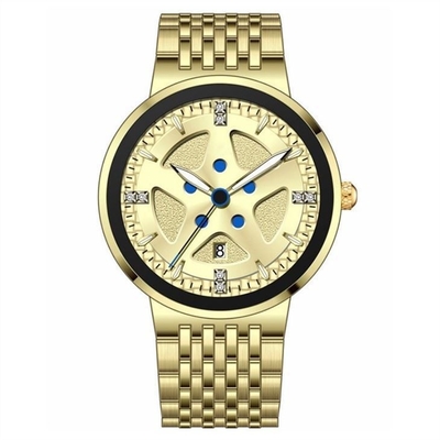 Waterproof Stainless Steel Chronograph Watch Thin Calendar Automatic Mechanical Watch