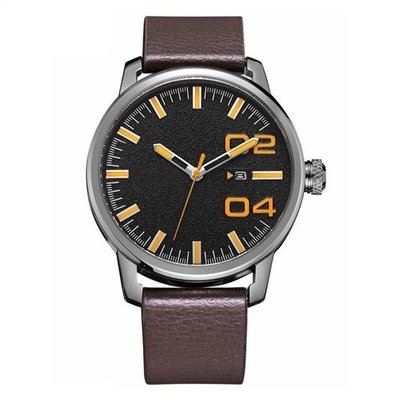 Mens Pin Buckle Black Casual Watches Wear Resistant Leather Belt Quartz Watch
