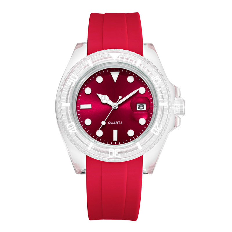 Round Stainless Steel Quartz Wrist Watch With Colors Dial 95g Weight
