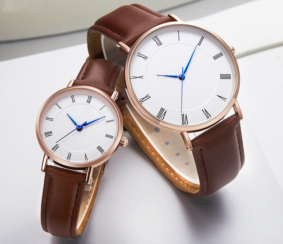 Analog Branded Watch Gift Set For Couple SUS316L 3ATM Water Resistant